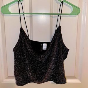 Black Sparkly H&M Spaghetti Strap Top